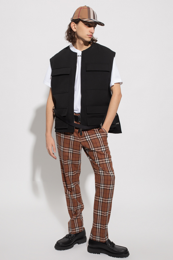 Logo T - shirt Burberry - Burberry check-print long-sleeve